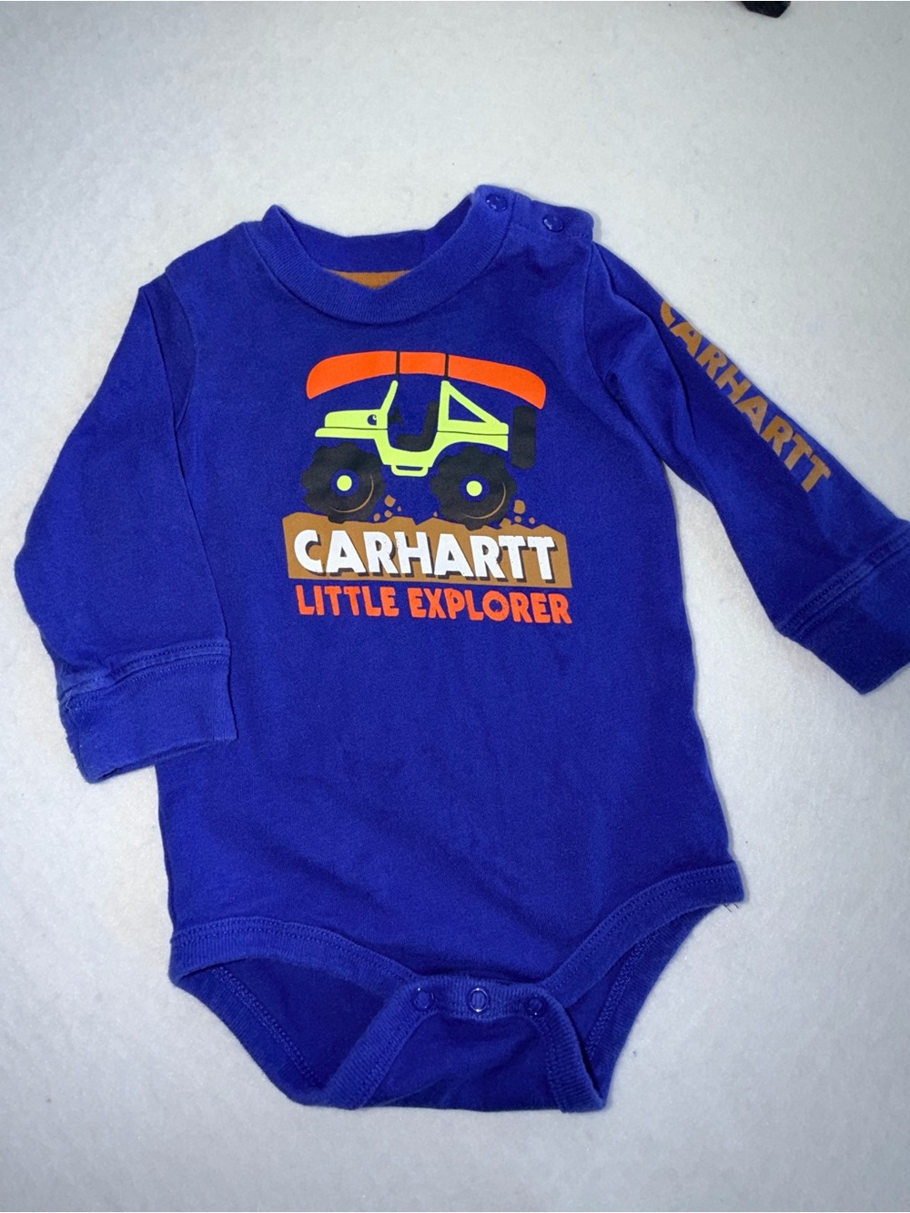 Carhartt Royal Blue Little Explorer Graphic Bodysuit